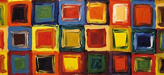 City Christmas painting by Keith Huie