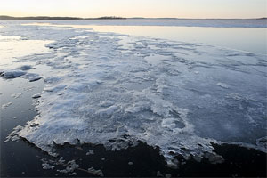 Ice melting on Lake Mendota