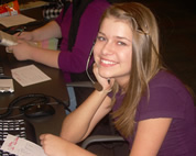 Holly Hartung working in Telefund Photo of Holly Hartung working in Telefund
