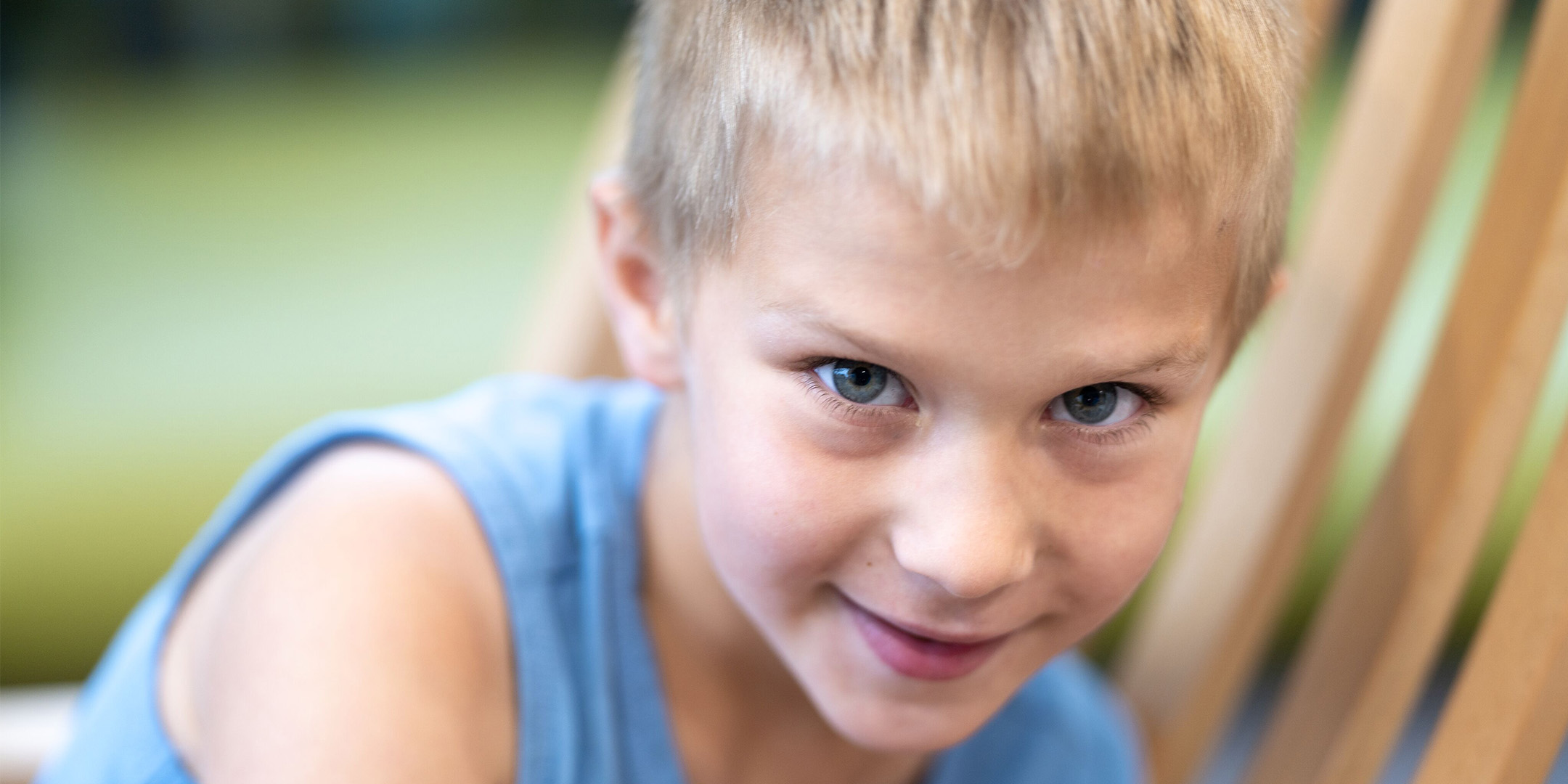 Child looking directly at the camera