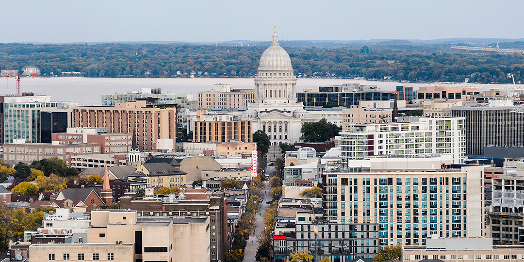 Aerial view of the capitol