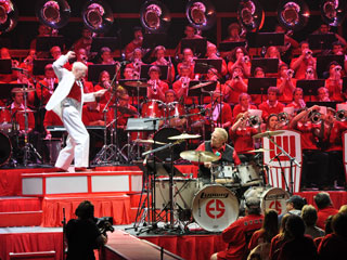 Leckrone and Shaughnessy with UW Band