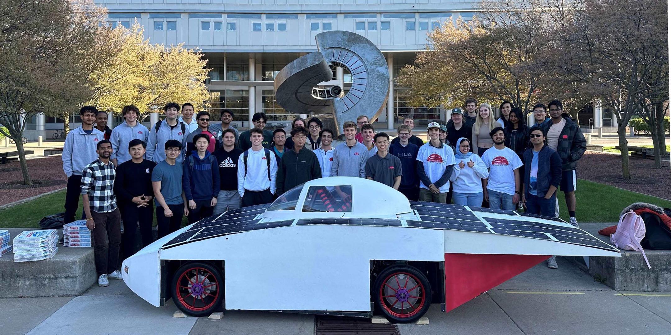 Badger Solar Racing pictured with their project.