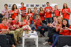 Badger Call Team Flashing the W