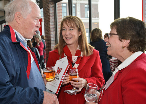 Chancellor Rebecca Blank enjoying a conversation