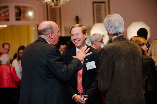 Michael Shannon and Jeff Wendorf talking with each other