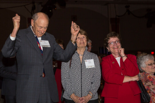 Chancellor Rebecca Blank with attendees