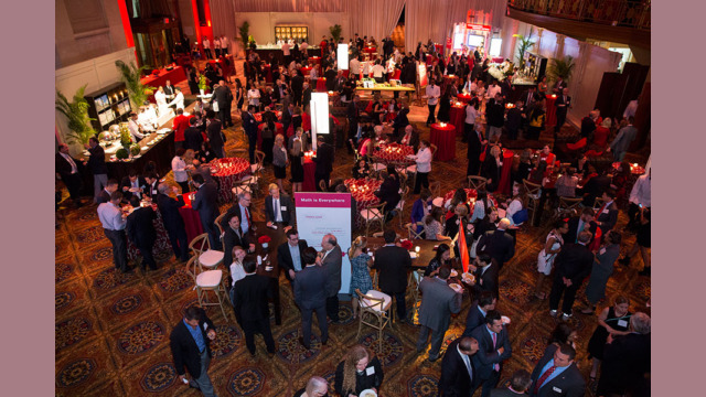 A view of the event floor from afar