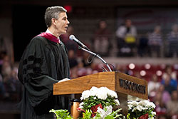 Secretary Duncan speaking at 2010 Commencement