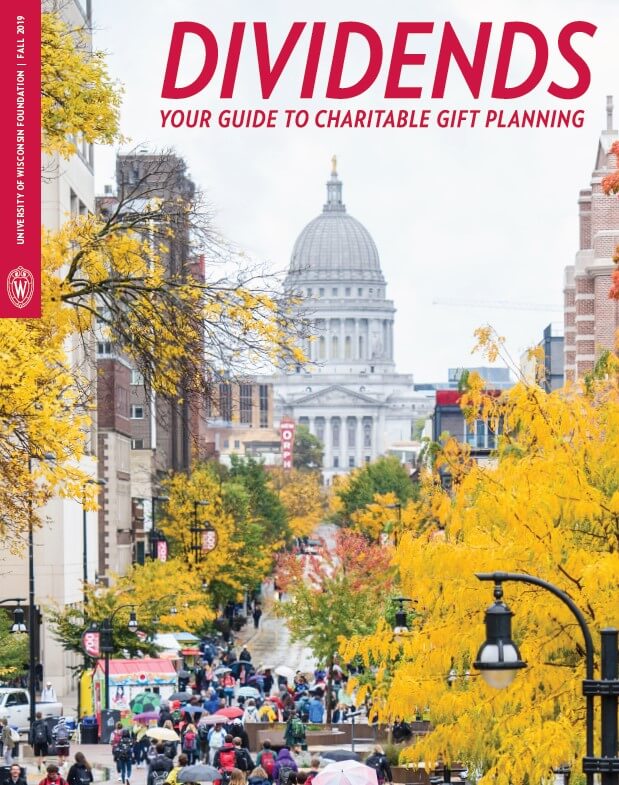 Cover of Fall 2019 Dividends issue - Shot of the Capitol from State Street
