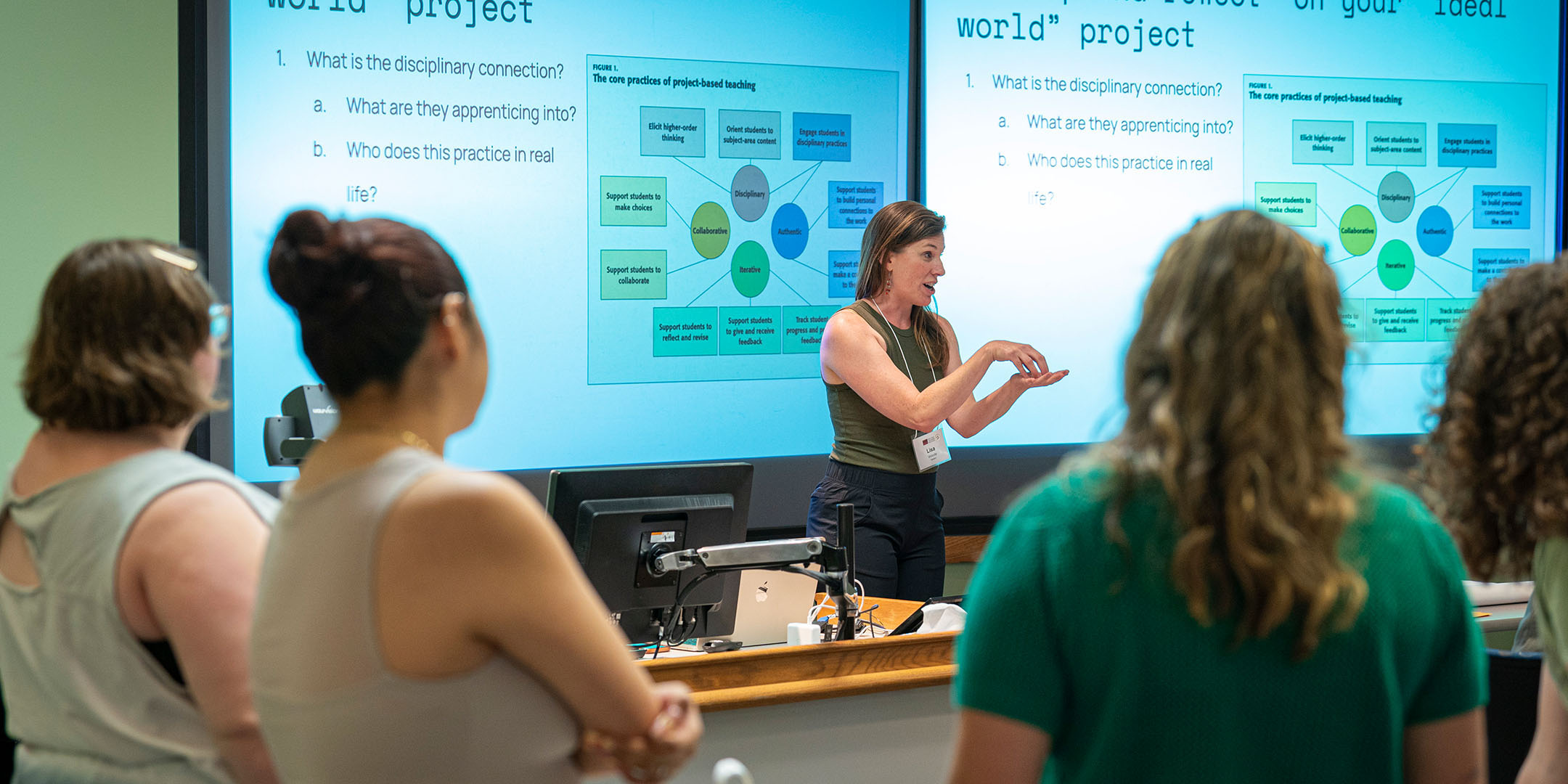 Professor teaching in class