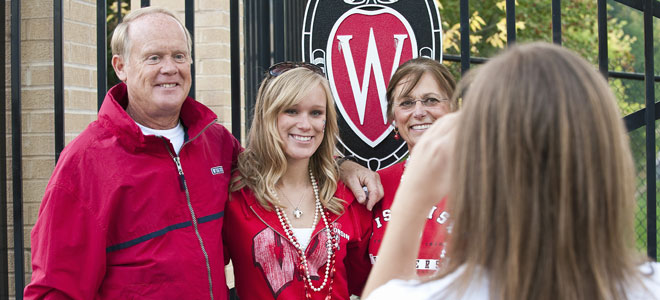 Family visits campus