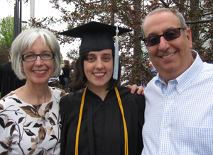 Miriam Kopelow with her parents