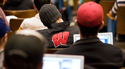 Students in a lecture-style class