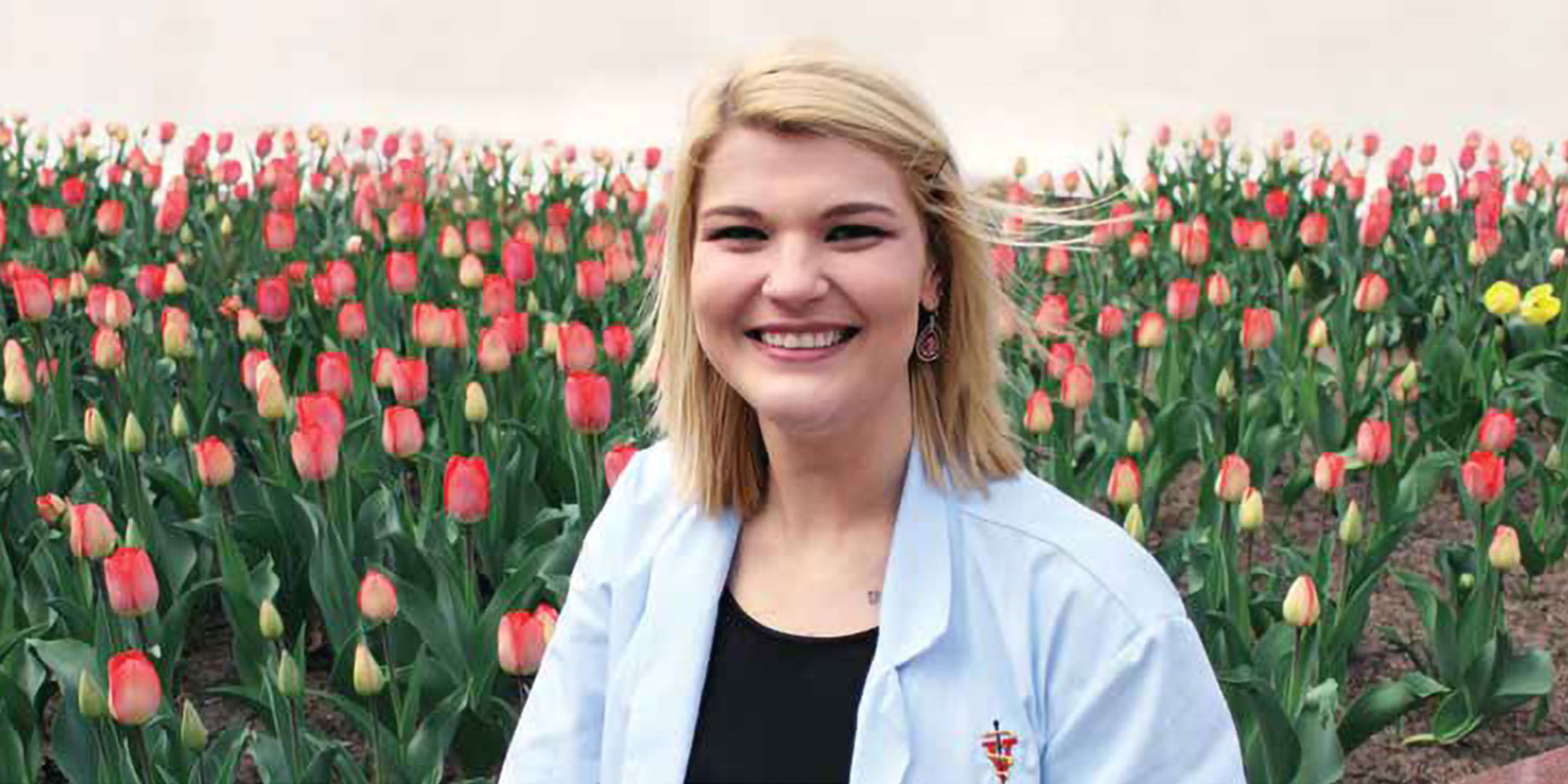 Emma Sweet DVMx'22, inaugural recipient of the Veterinary Medicine Diversity, Equity, and Inclusion Scholarship